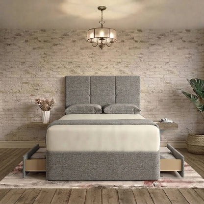 Delta Divan Bed - Pewter Wool