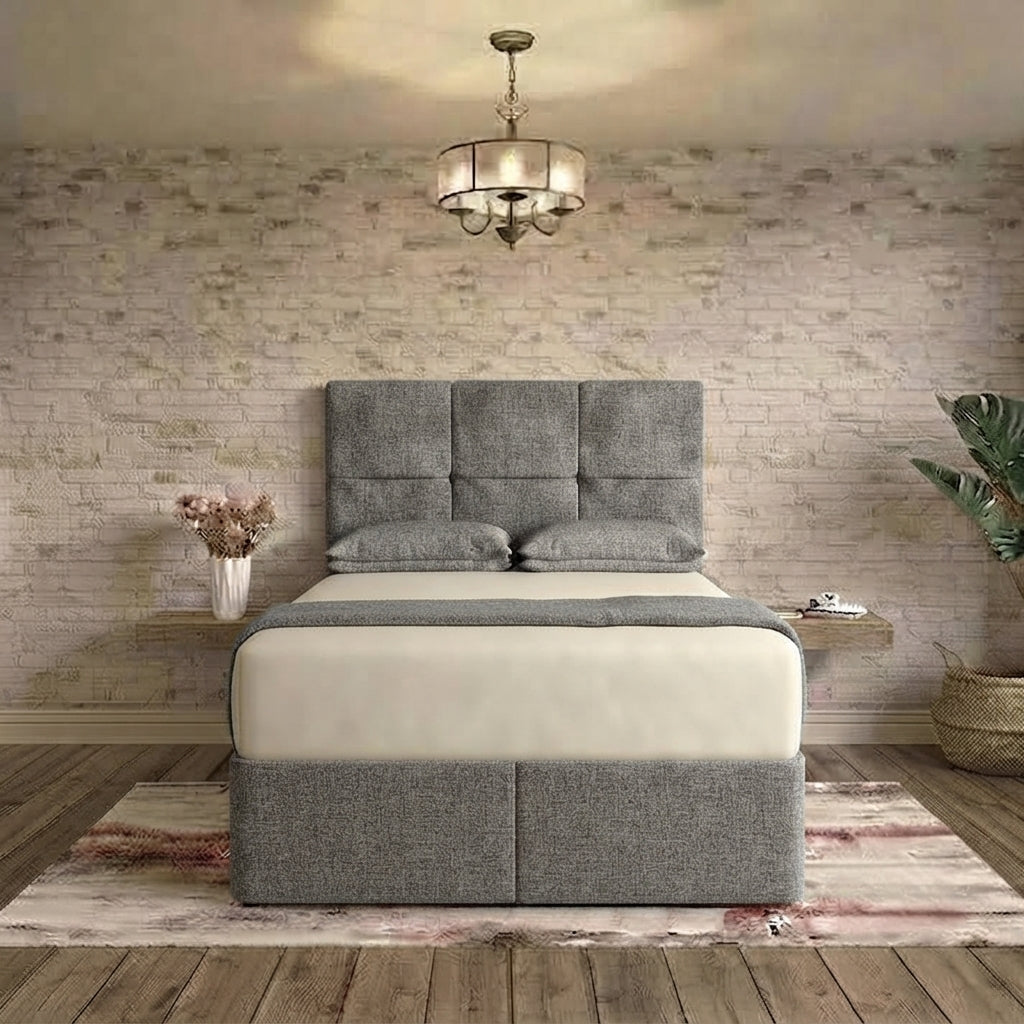 Delta Divan Bed - Pewter Wool