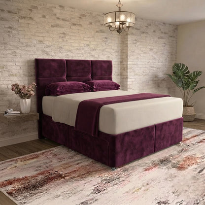 Delta Divan Bed - Purple Plush Velvet