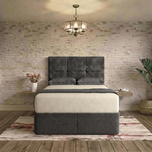Delta Divan Bed - Silver Naples