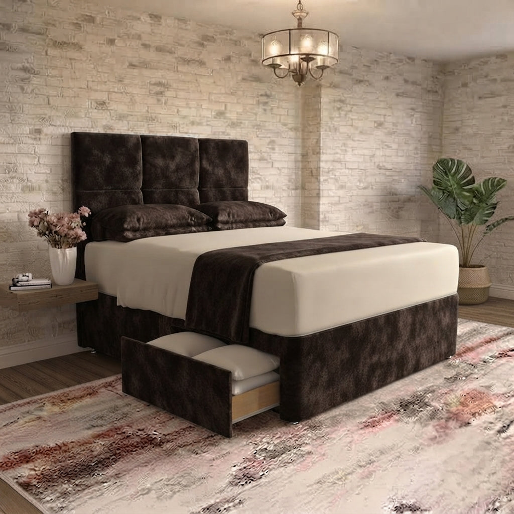 Delta Divan Bed - Slate Grey Naples
