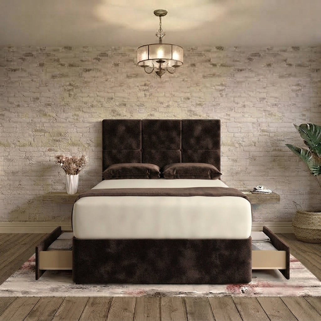 Delta Divan Bed - Slate Grey Naples