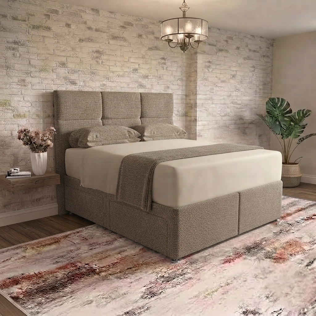 Delta Divan Bed - Wheat Linen
