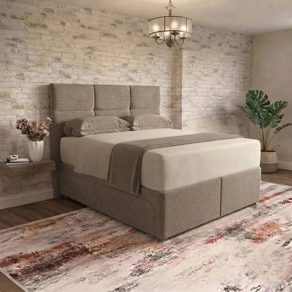 Delta Divan Bed - Wheat Linen