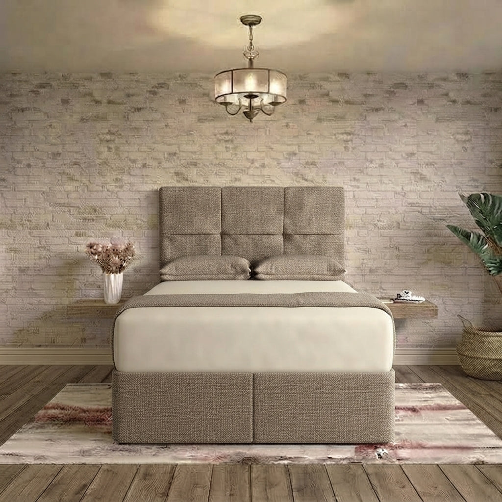 Delta Divan Bed - Wheat Linen