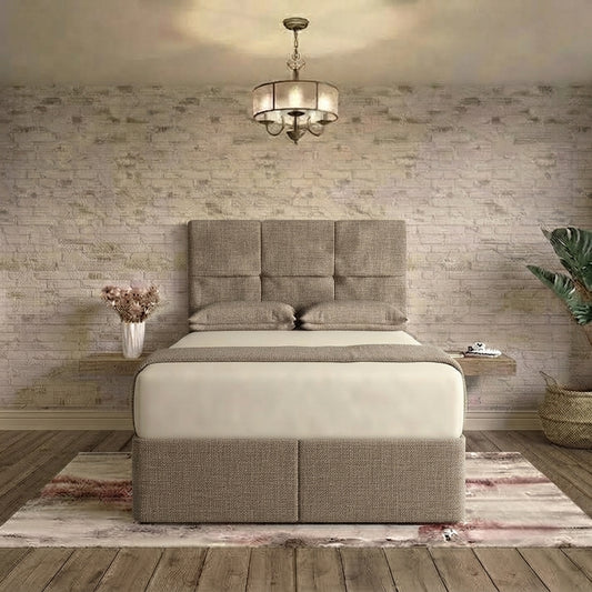 Delta Divan Bed - Wheat Linen