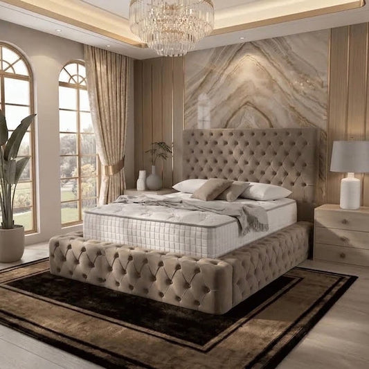 Diplomat Upholstered Ottoman Bed - Clay Wool