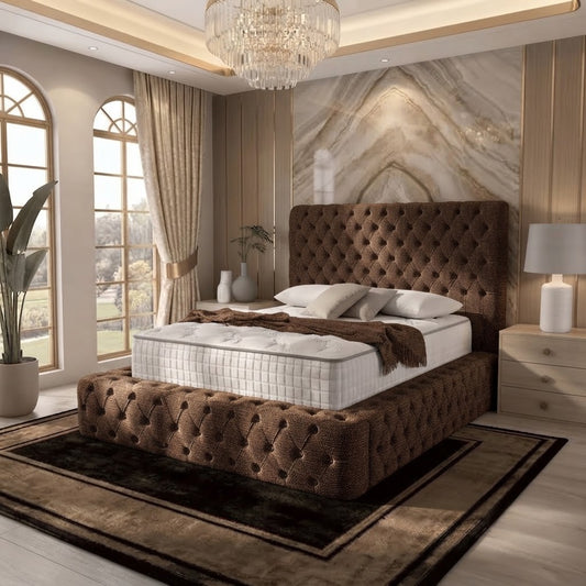 Diplomat Upholstered Ottoman Bed - Mink Naples