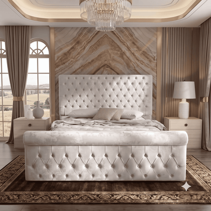 Diplomat Upholstered Ottoman Bed - Clay Wool