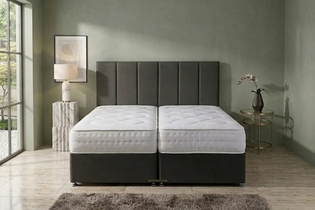 Heritage Comfort Zip and Link 1000 Pocket Sprung Divan Bed Set