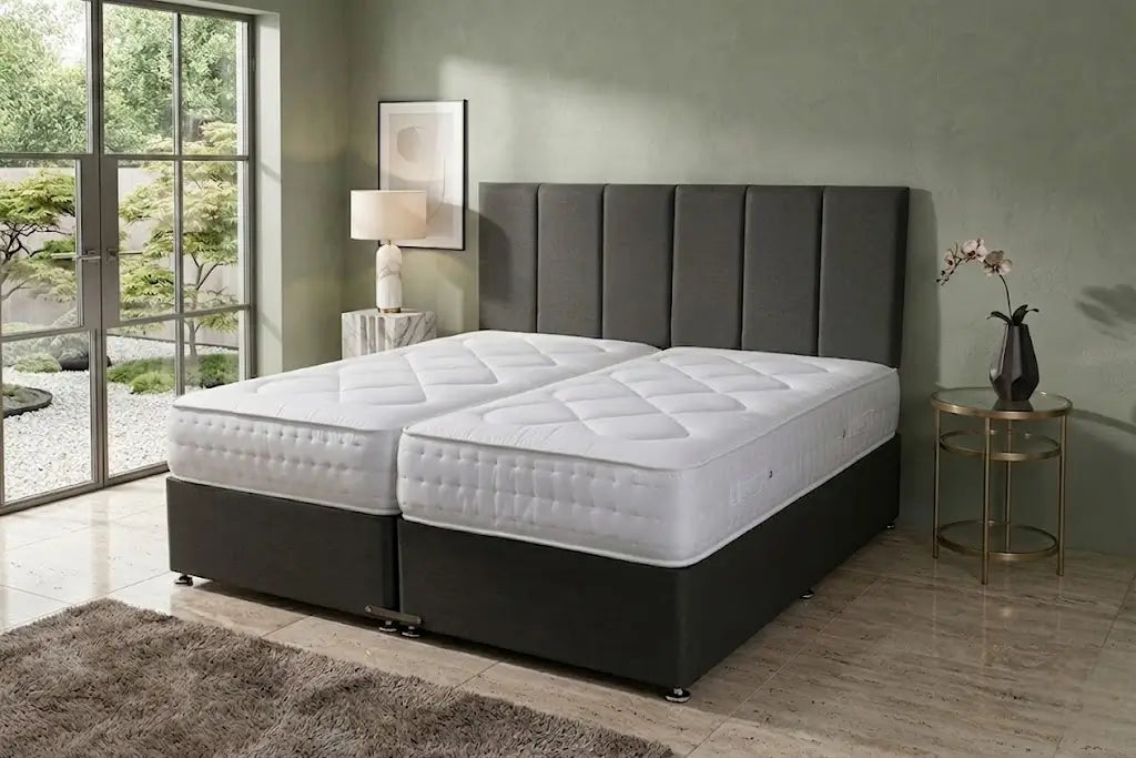 Heritage Comfort Zip and Link 2000 Pocket Sprung Divan Bed Set