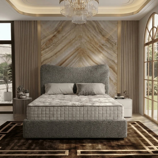 Haven Upholstered Ottoman Bed - Charcoal Chenille