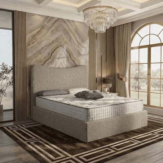 Haven Upholstered Ottoman Bed - Clay Wool