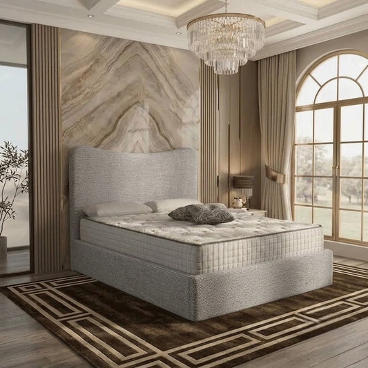 Haven Upholstered Ottoman Bed - Grey Chenille