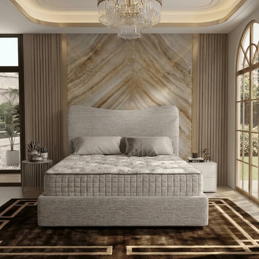 Haven Upholstered Ottoman Bed - Grey Chenille