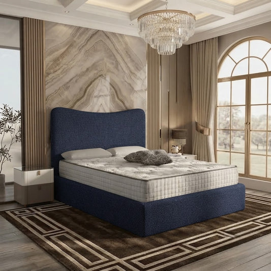 Haven Upholstered Ottoman Bed - Midnight Linen