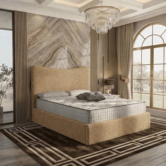 Haven Upholstered Ottoman Bed - Mink Chenille