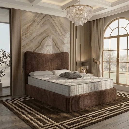 Haven Upholstered Ottoman Bed - Mink Naples