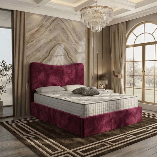 Haven Upholstered Ottoman Bed - Purple Plush Velvet