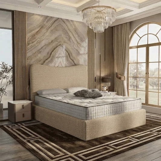 Haven Upholstered Ottoman Bed - Wheat Linen