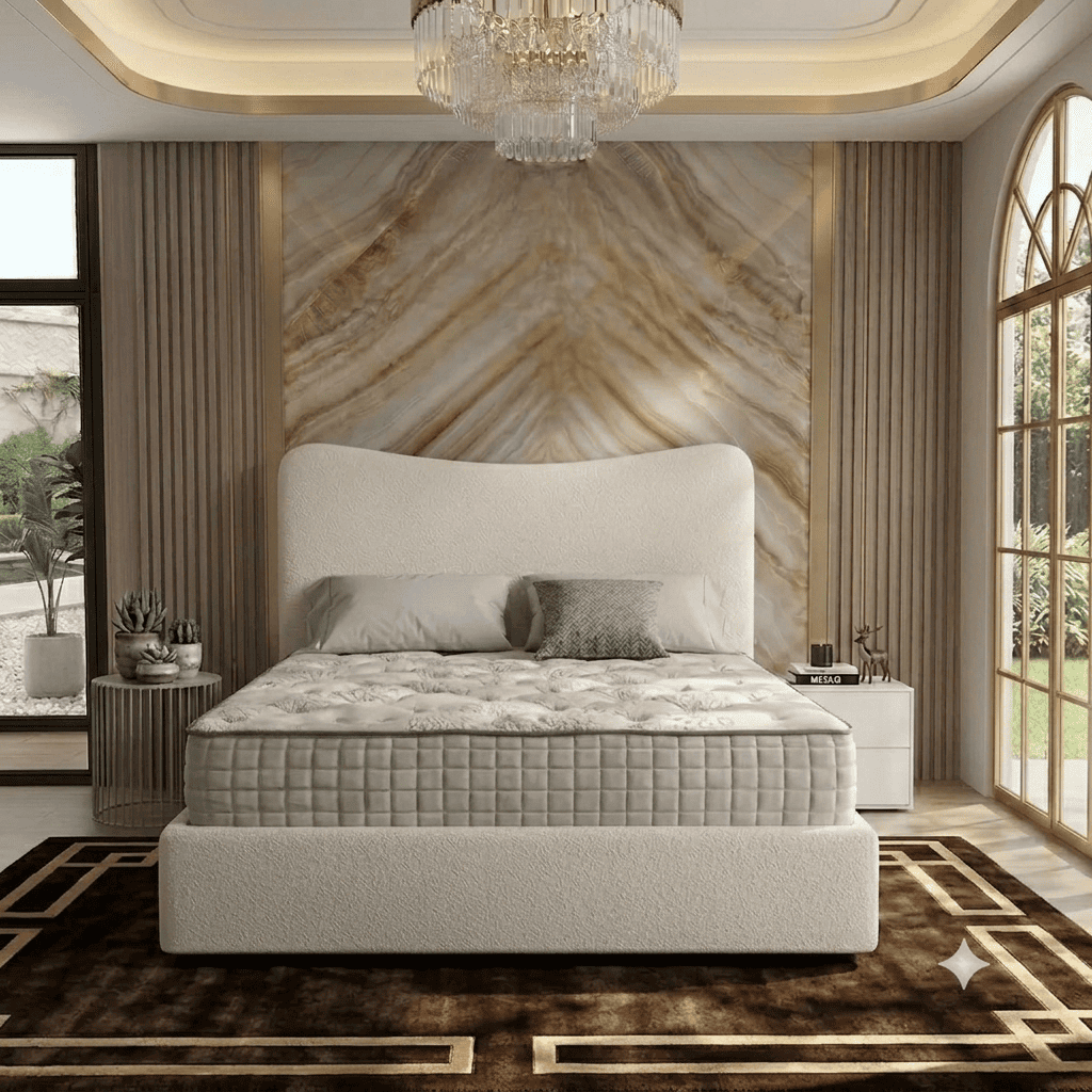 Haven Upholstered Ottoman Bed - Clay Wool