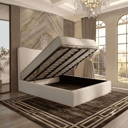 Haven Upholstered Ottoman Bed - Clay Wool
