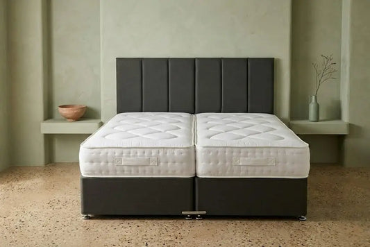 Savoy Comfort Zip and Link 1000 Pocket Sprung Divan Bed Set - Clay Wool