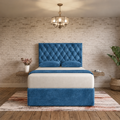 Mayfair Chesterfield Divan Bed - Blue Naples