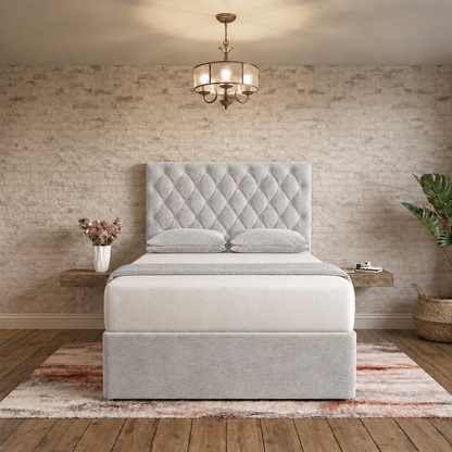 Mayfair Chesterfield Divan Bed - Grey Chenille