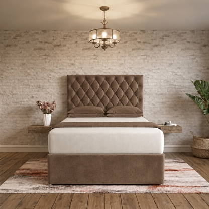 Mayfair Chesterfield Divan Bed - Mink Naples