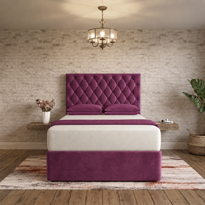 Mayfair Chesterfield Divan Bed - Purple Plush Velvet