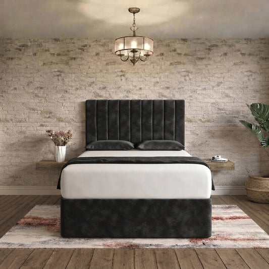 Nexus Divan Bed - Black Chenille