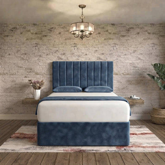 Nexus Divan Bed - Blue Chenille