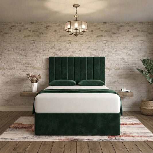 Nexus Divan Bed - Green Plush Velvet