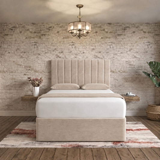 Nexus Divan Bed - Mink Chenille