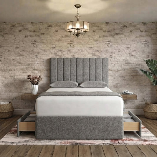 Nexus Divan Bed - Pewter Wool