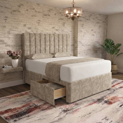 Nexus Divan Bed - Putty Plush Velvet