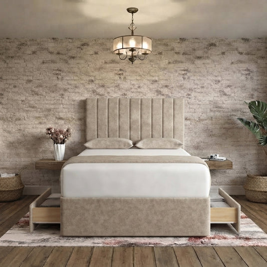 Nexus Divan Bed - Putty Plush Velvet
