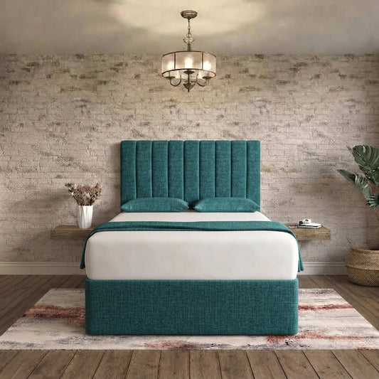 Nexus Divan Bed - Teal Linen