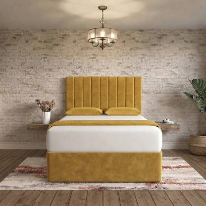 Nexus Divan Bed - Tumeric Plush Velvet