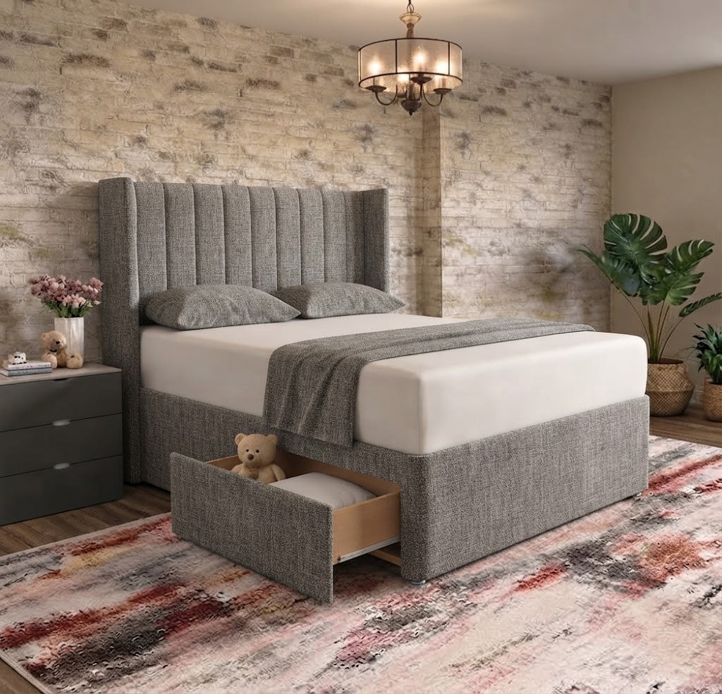 Nexus Wingback Bed - Clay Wool