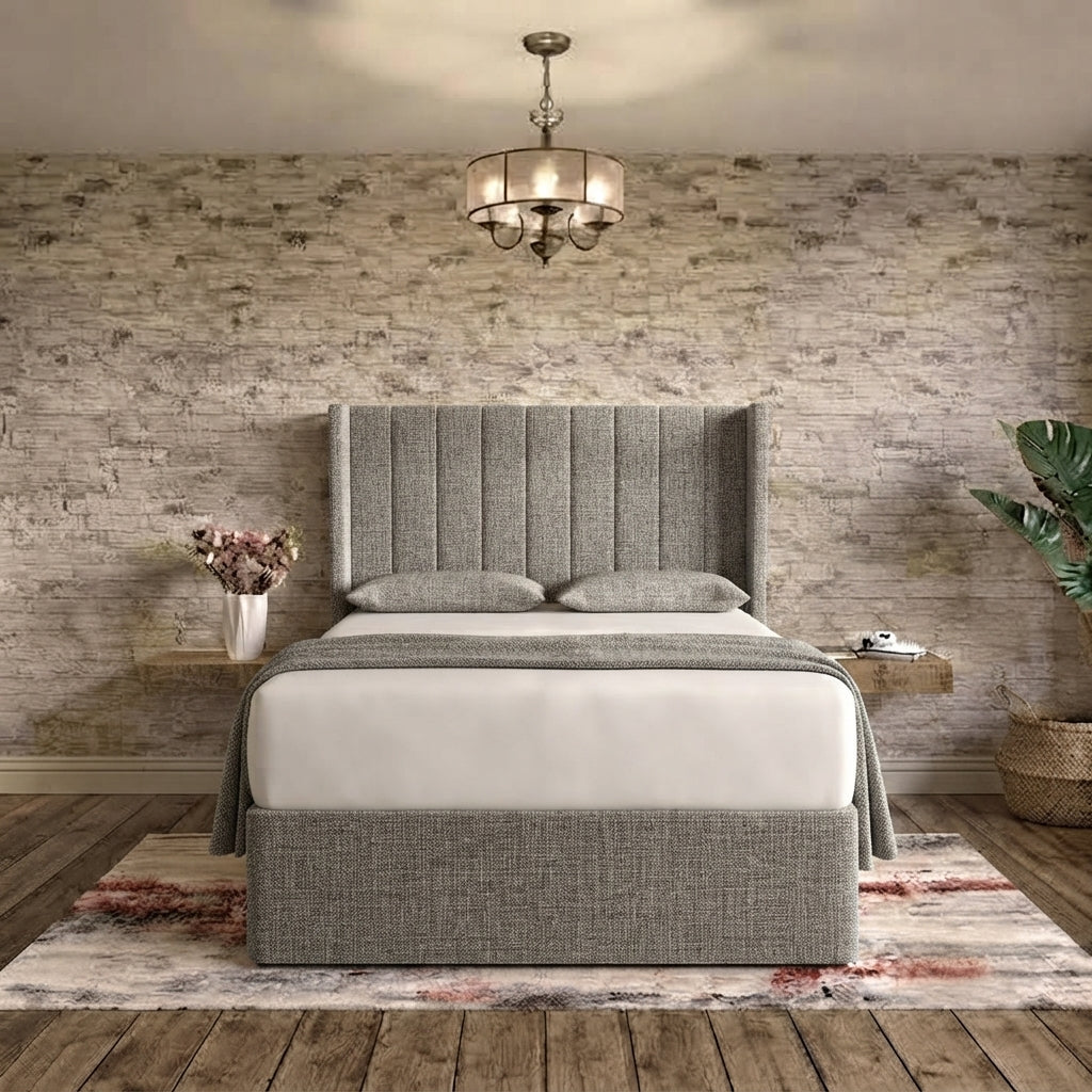 Nexus Wingback Bed - Clay Wool