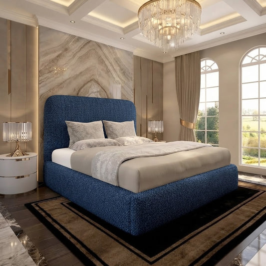 Nimbus Upholstered Ottoman Bed - Midnight Linen