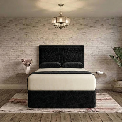 Sunrise Divan Bed - Black Chenille