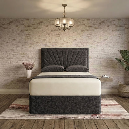 Sunrise Divan Bed - Charcoal Chenille