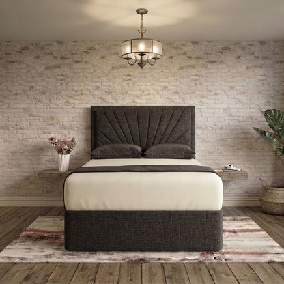 Sunrise Divan Bed - Charcoal Linen
