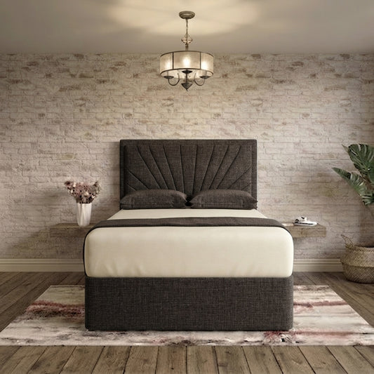 Sunrise Divan Bed - Charcoal Linen