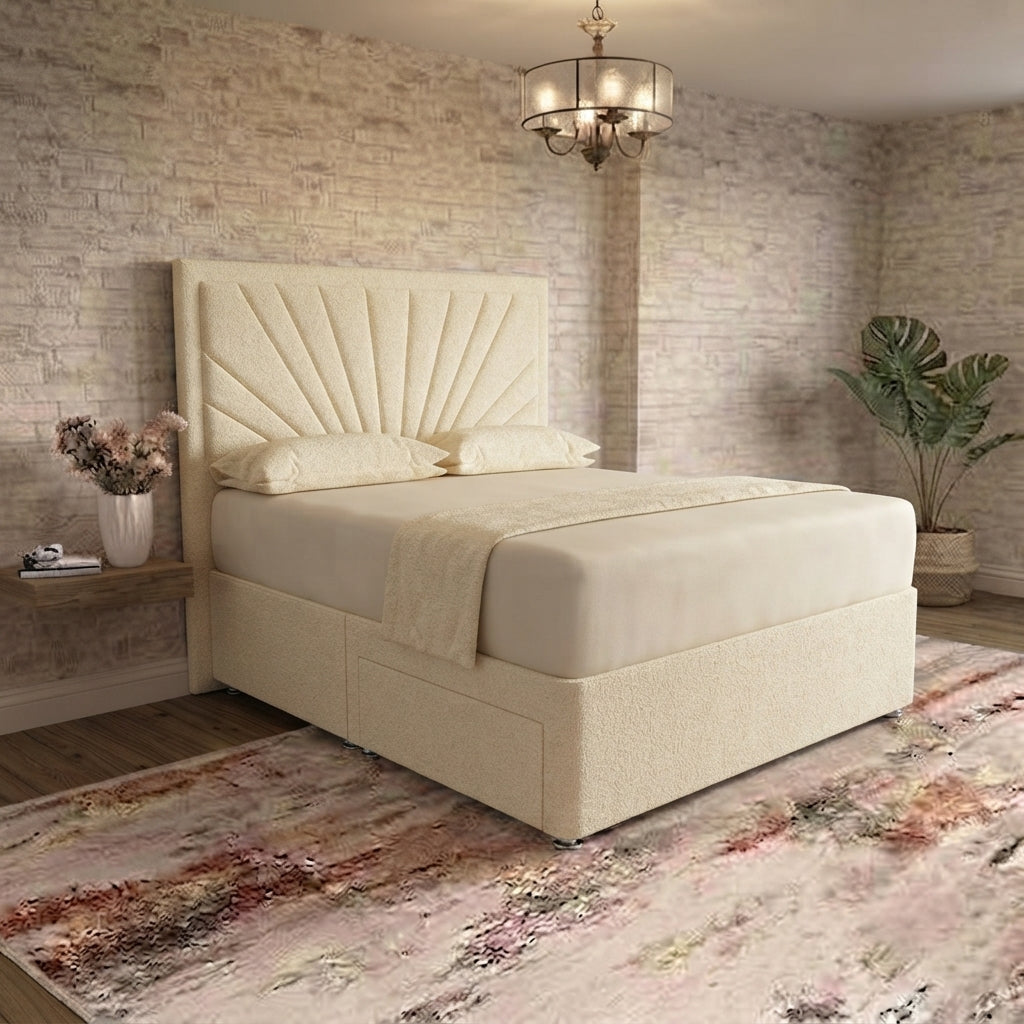 Sunrise Divan Bed - Cream Naples