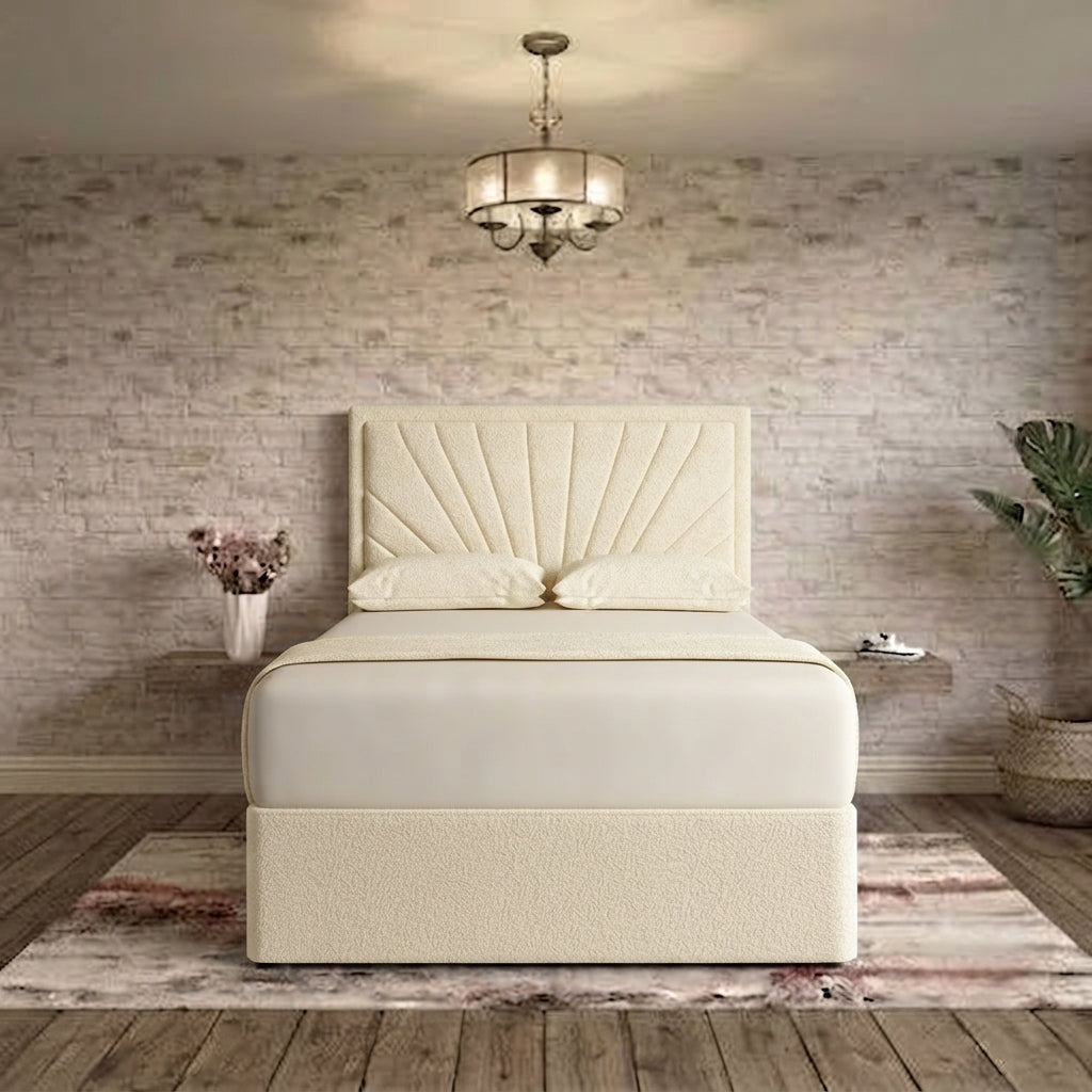 Sunrise Divan Bed - Cream Naples