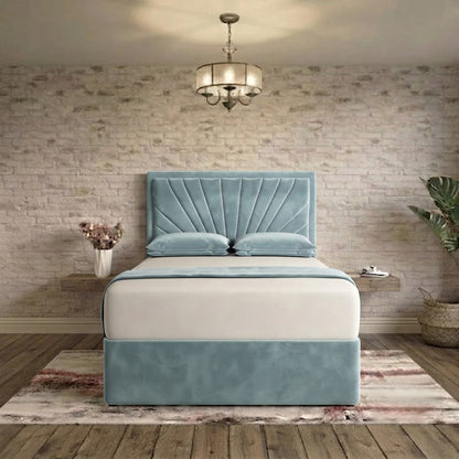 Sunrise Divan Bed - Duck Egg Plush Velvet